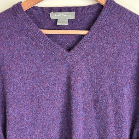 Daniel Cremieux Signature Collection 100% Cashmere Plum V-Neck Sweater Men's XL - Picture 2 of 9